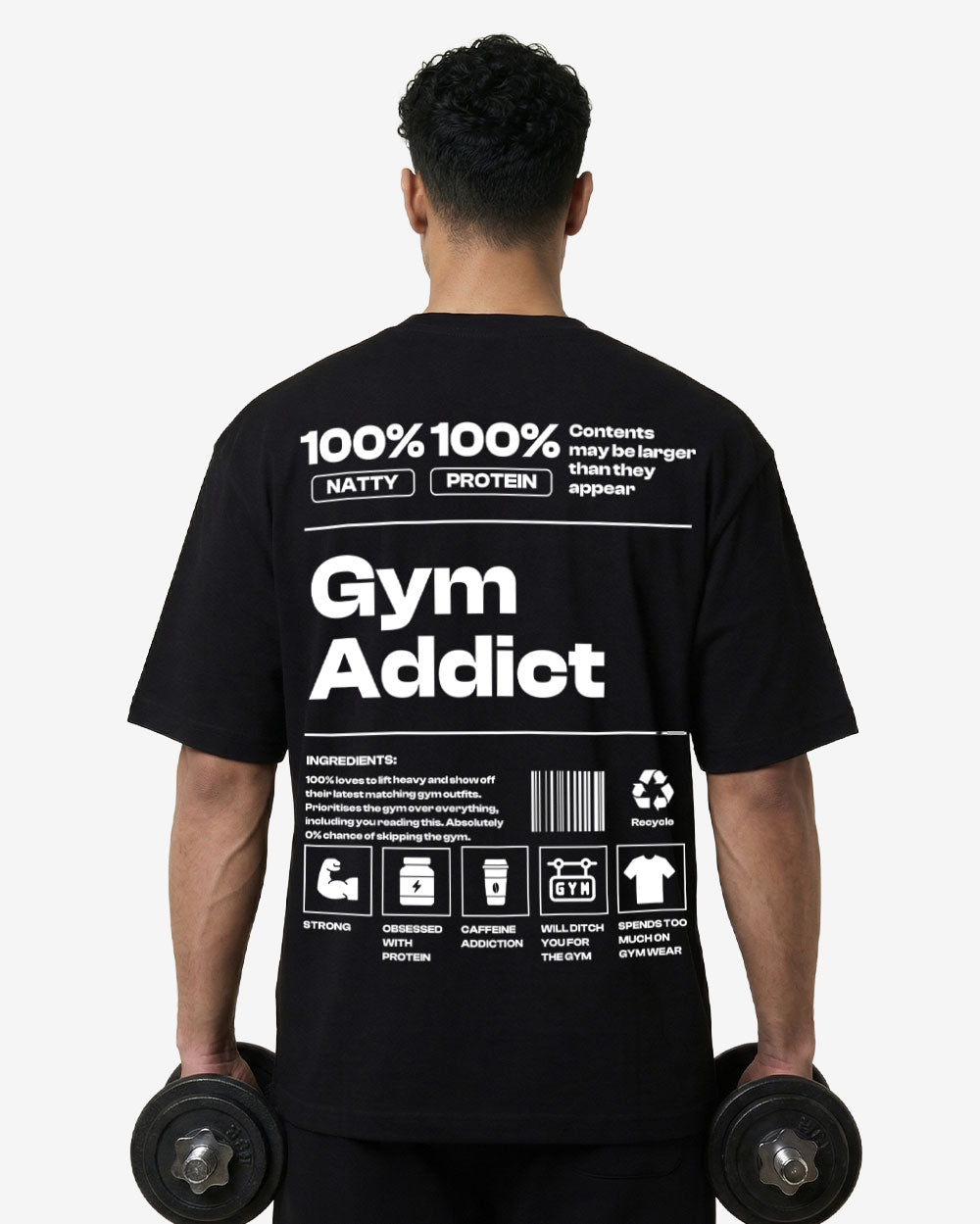 Addict Oversized T-shirts Black