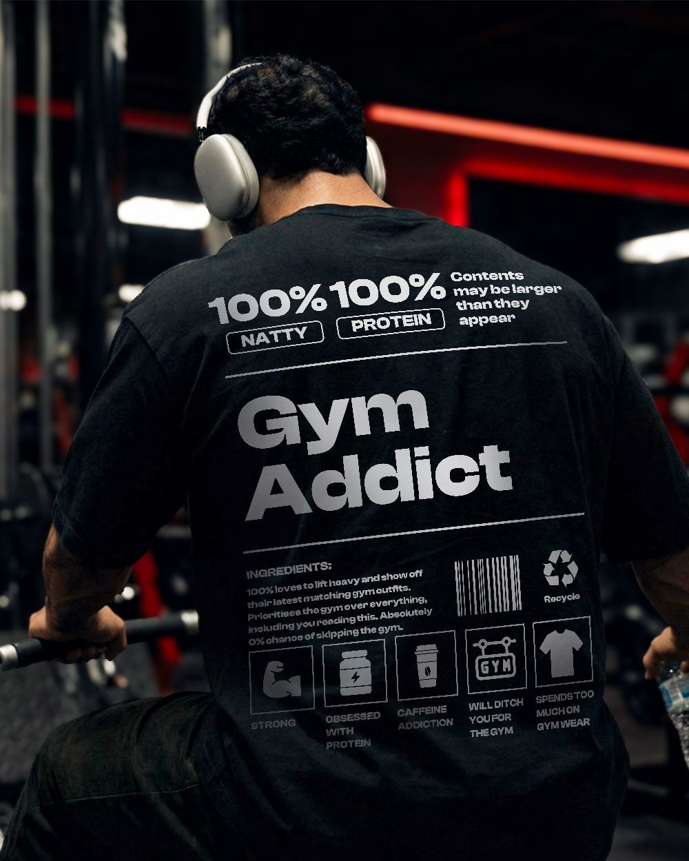 Addict Oversized T-shirts Black