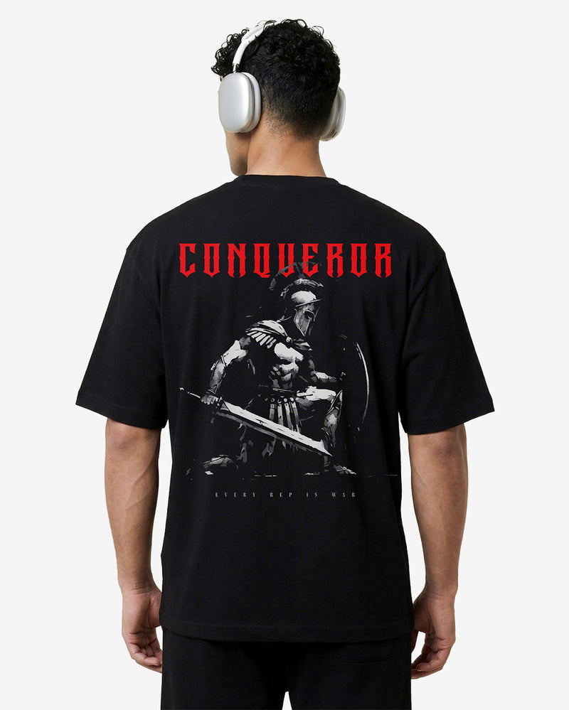 Conqueror Oversized T-shirts Black