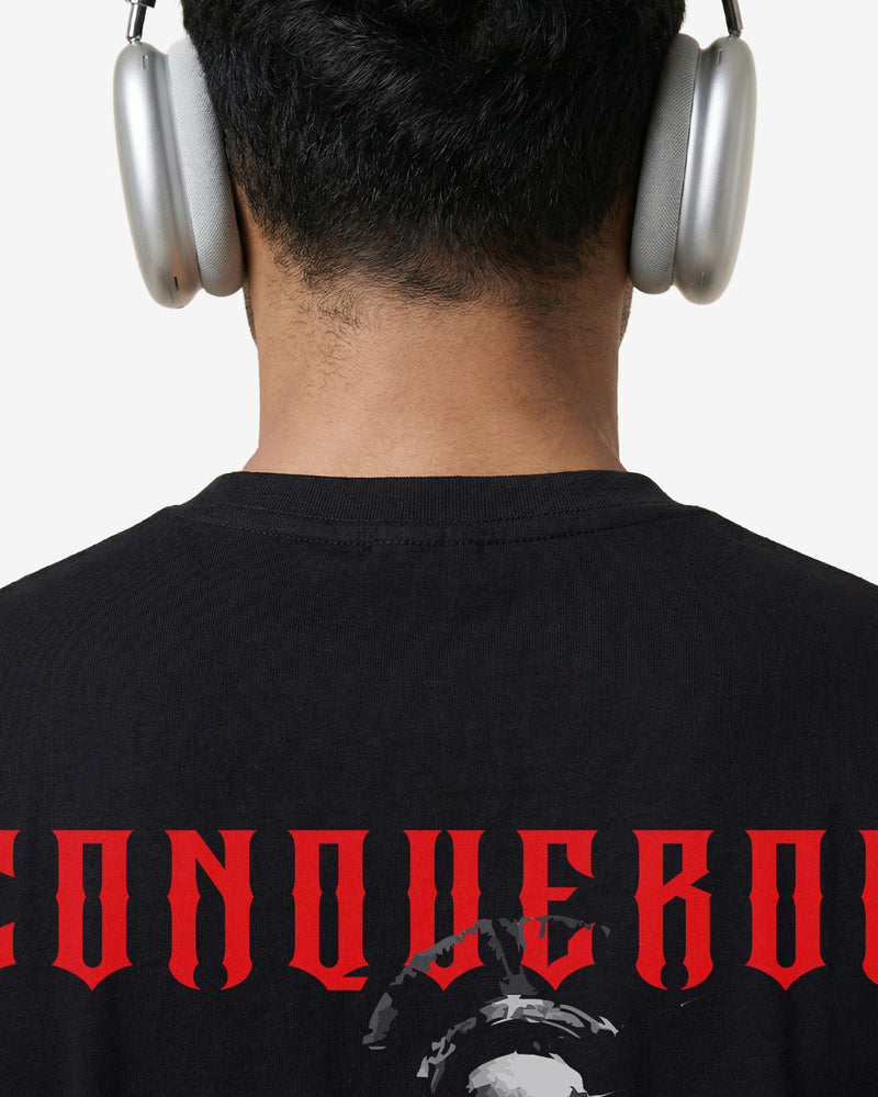 Conqueror Oversized T-shirts Black