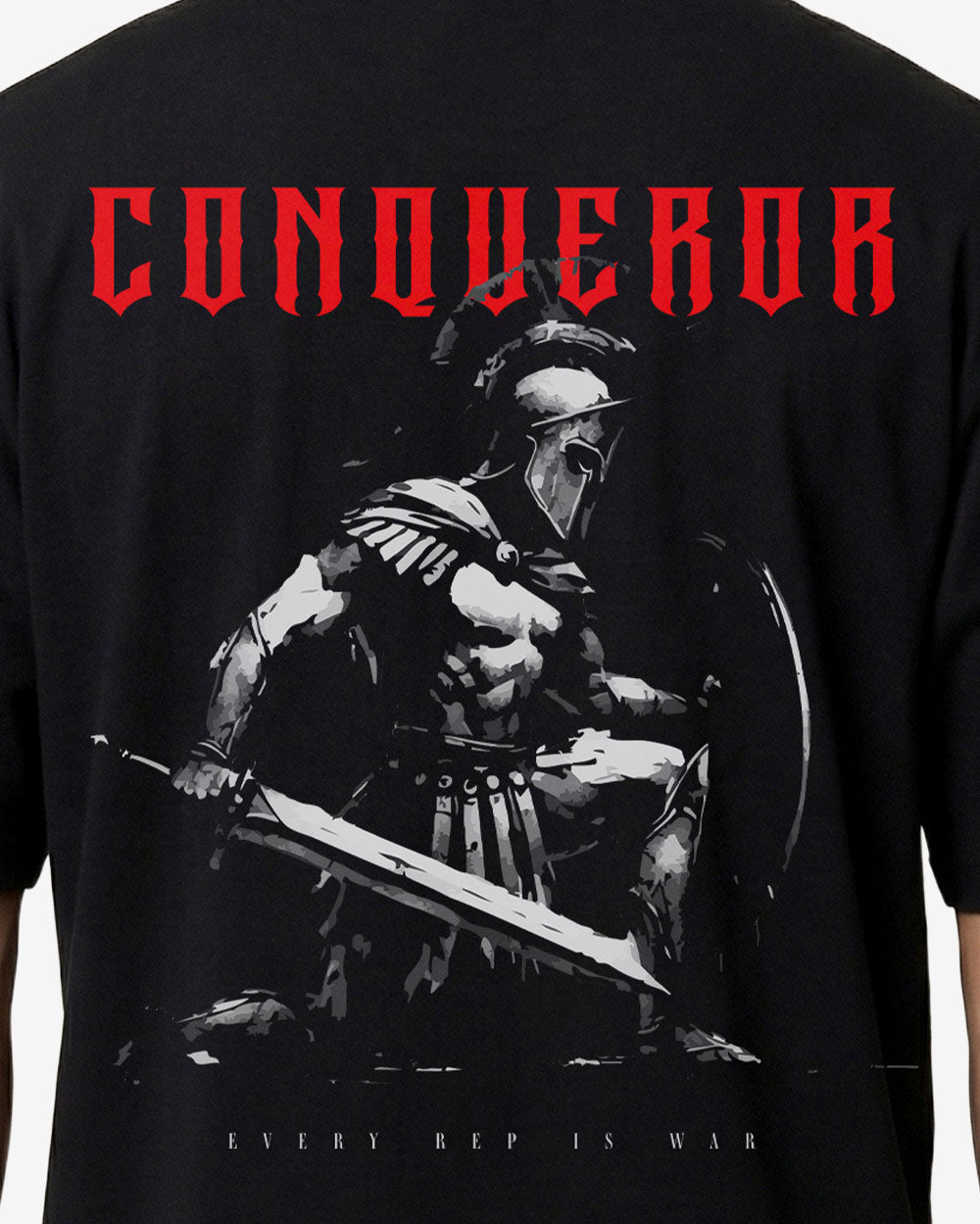 Conqueror Oversized T-shirts Black
