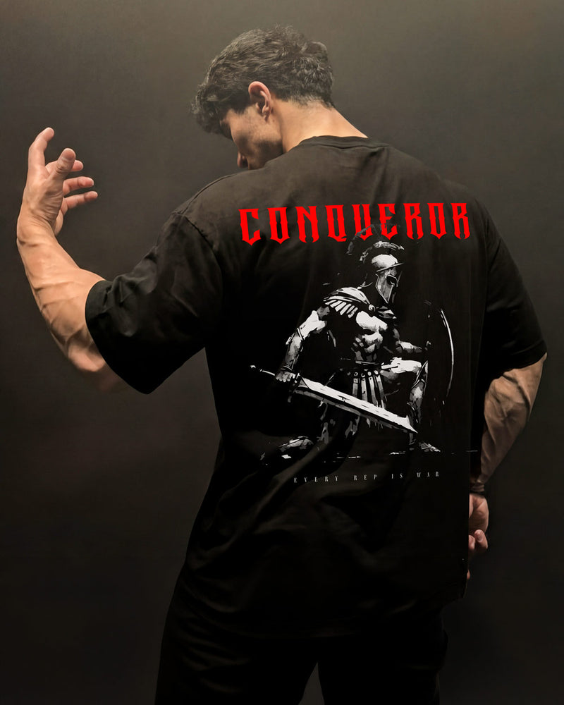 Conqueror Oversized T-shirts Black