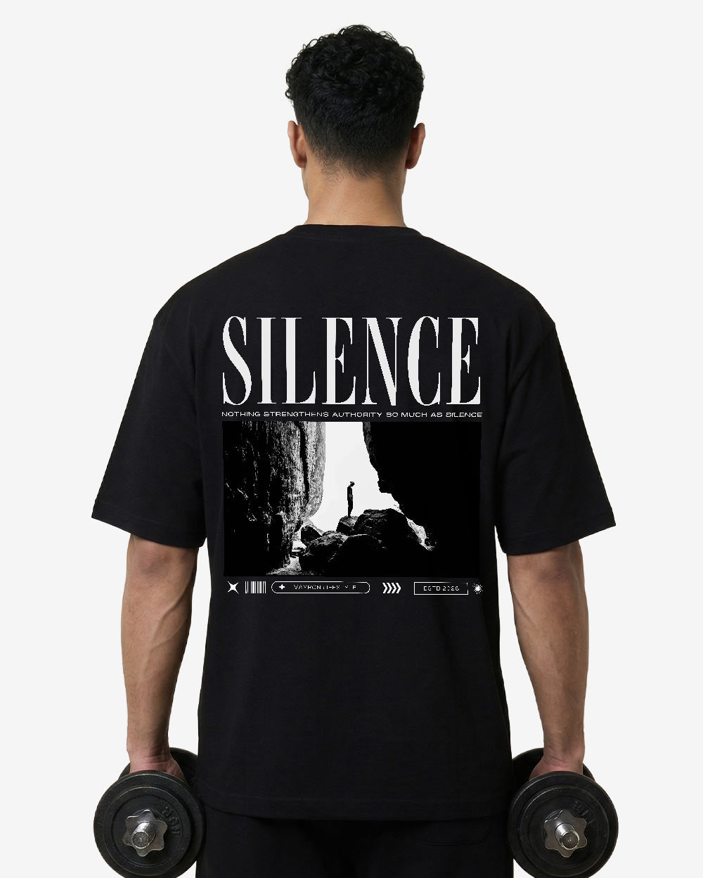 Silence Oversized T-shirts Black