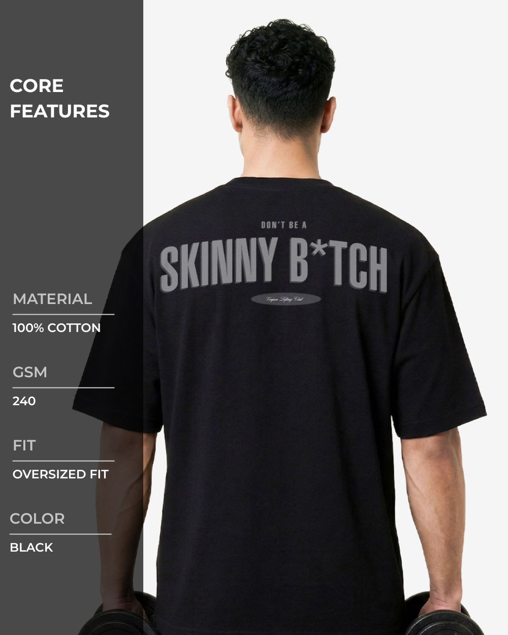 Don't Be Skinny Oversized T-shirts Black