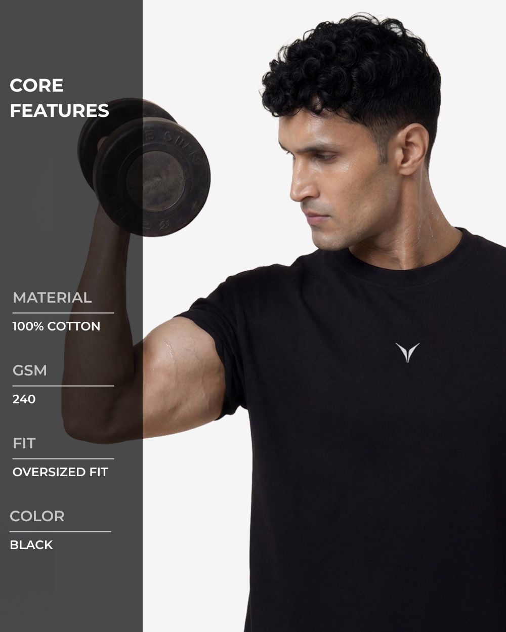 Dominate Oversized T-shirts Black