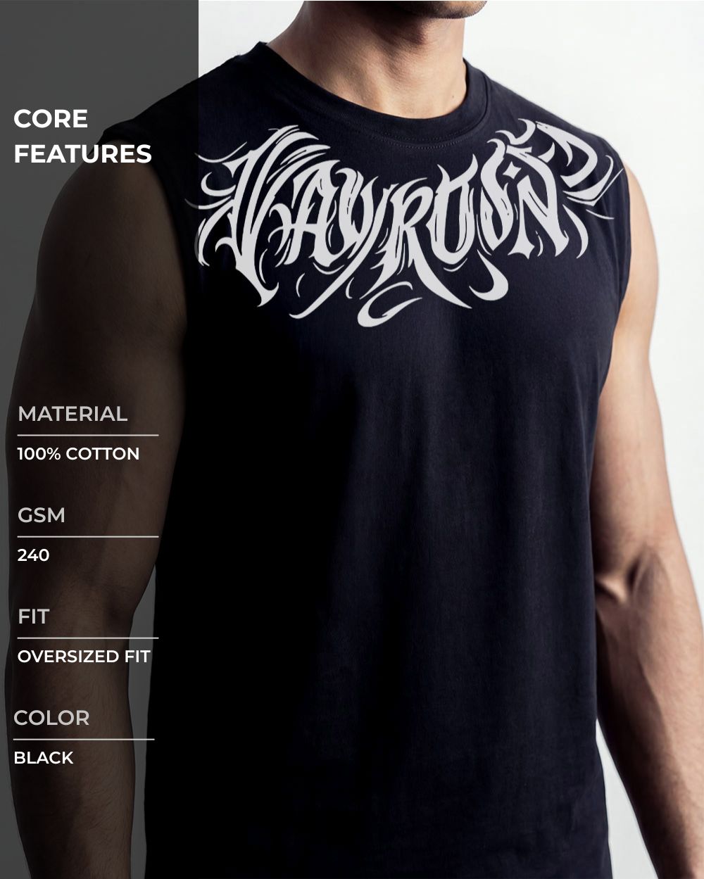 Forged Oversized Cap-sleeves Black