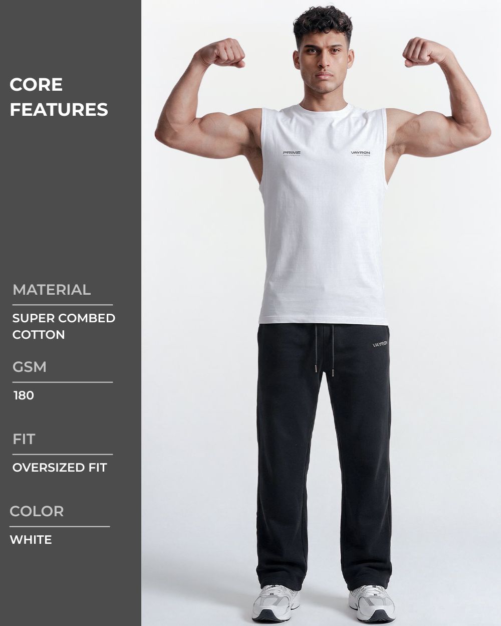 Prime Oversized Sleeveless White