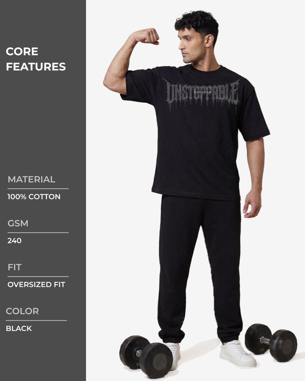 Unstoppable Oversized T-shirts Black