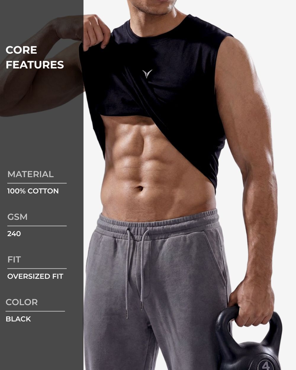 Bear Oversized Cap-sleeves Black