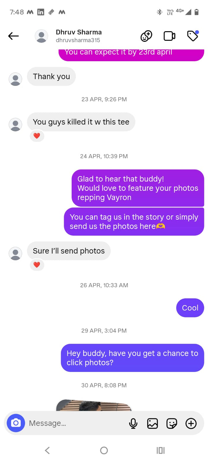 Vayron customer review